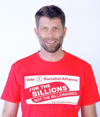 Sam Wainwright, Socialist Alliance candidate for South Metropolitan Region