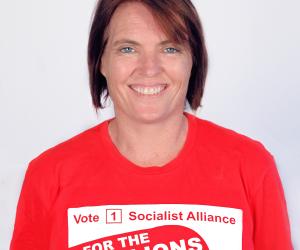 Petrina Harley, Socialist Alliance candidate for the Western Australian Legislative Council, South Metropolitan District