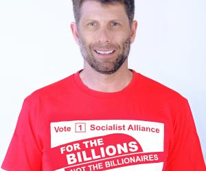 Sam Wainwright, Socialist Alliance candidate for the Western Australian Legislative Council, South Metropolitan District