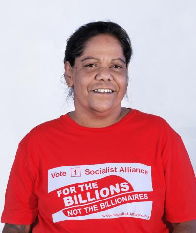 Corina Abraham, Socialist Alliance candidate for the seat of Willagee 