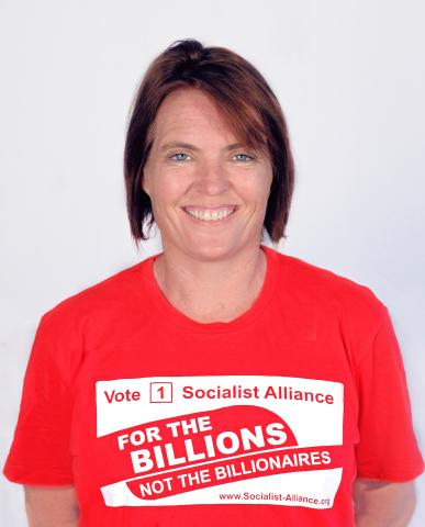 Petrina Harley, Socialist Alliance candidate for South Metropolitan Region