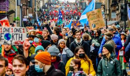 Glasgow climate protest, November 6, 2021. Photo: Oliver Kornblihtt