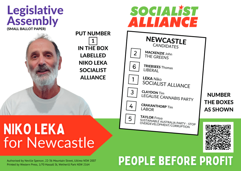 How to vote Niko Leka in the seat of Newcastle 2023