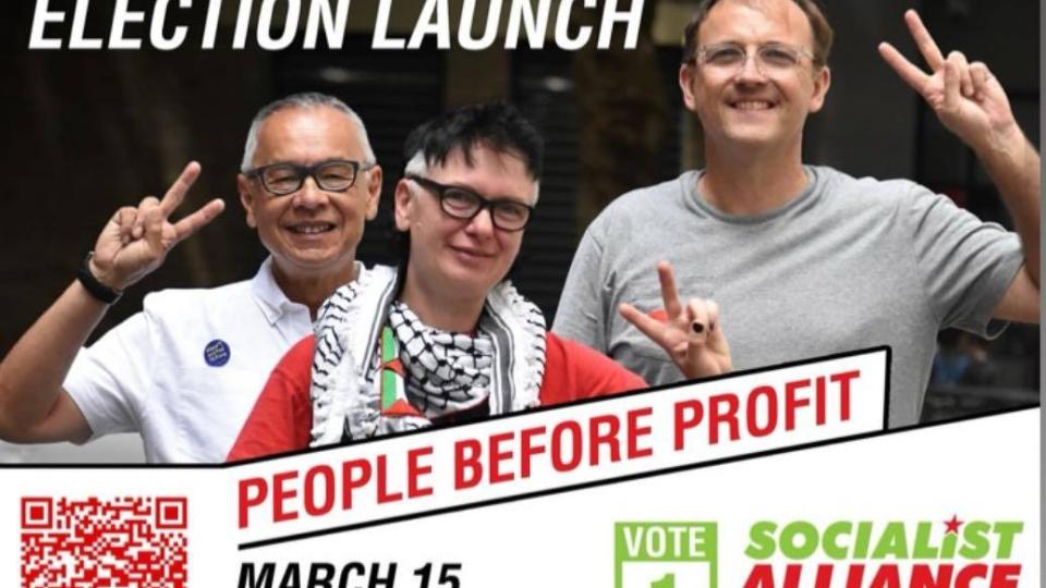 Socialist Alliance election launch Sydney