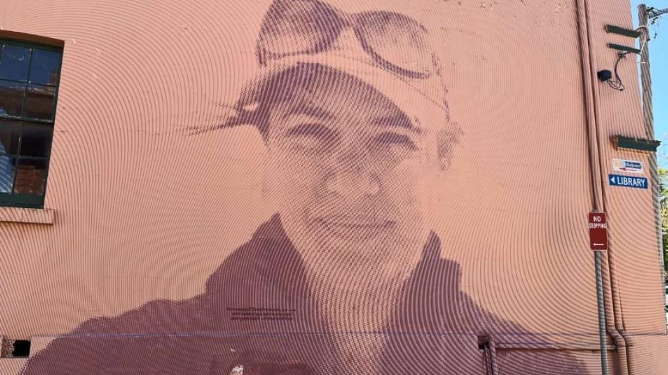 Aid worker Zomi Frankcom was memorialised in Braidwood, NSW, last year, as a tribute to her efforts in helping locals during the 2019–20 bushfires and her humanitarian work in Gaza. Photo: Pip Hinman