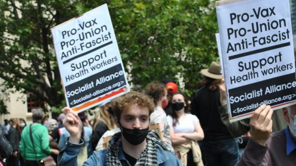 A Campaign Against Racism and Fascism rally in Melbourne on November 20. Photo: Chris Peterson