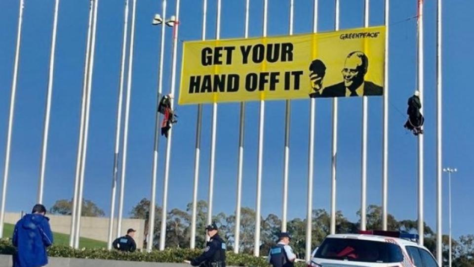 Climate protest Canberra, September 2018.