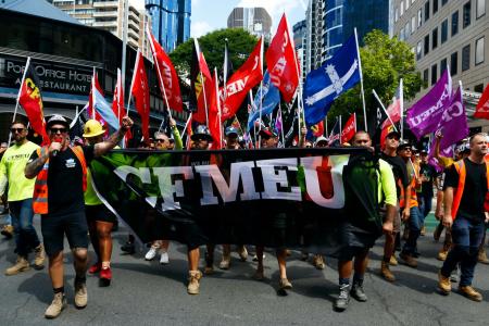 CFMEU marches. Photo: Alex Bainbridge