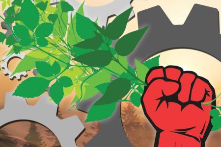 Ecosocialism supports workers’ campaigns for better wages and conditions because taking real action on the climate would also help deliver jobs in the housing, transport and energy sectors. Image: Isaac Nellist