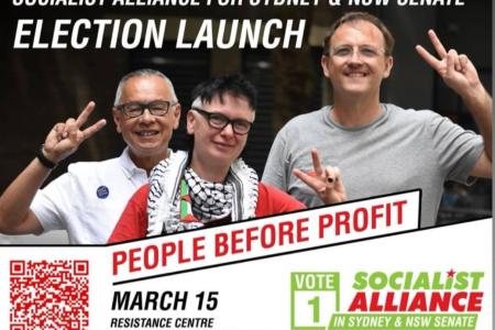 Socialist Alliance election launch Sydney