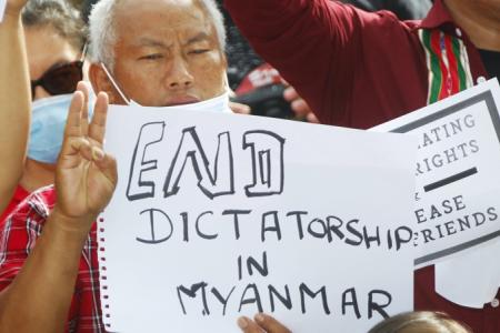 End dictatorship in Myanmar