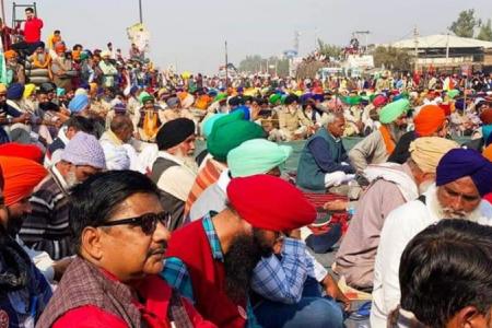 Farmers' protest in India on December 1