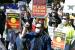 Socialist Alliance members marching against racism in Magan-djin/Brisbane, August 31