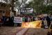 protesters at the save waterloo camp